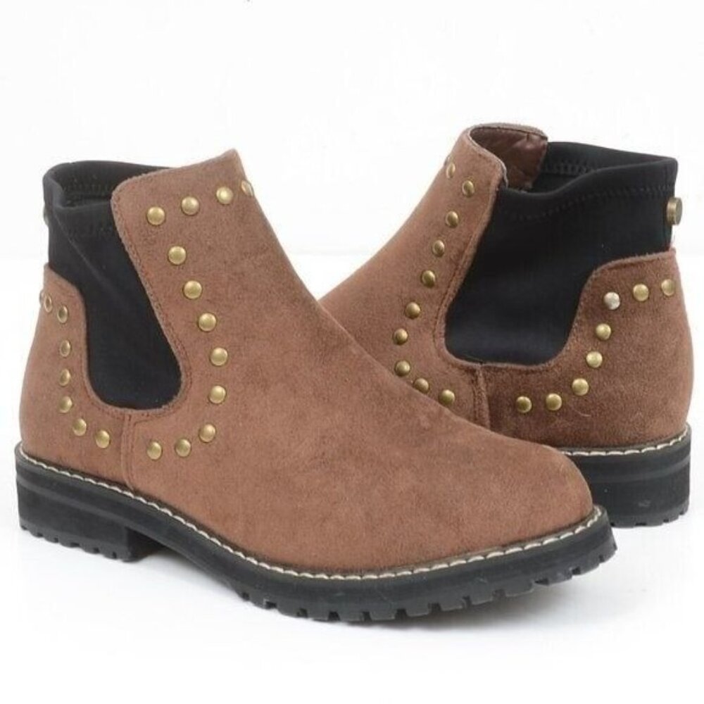 SEVEN7 Romanoff Women's 8 Waterproof Faux Fur Insole Ankle Bootie Boho‎ Festival
